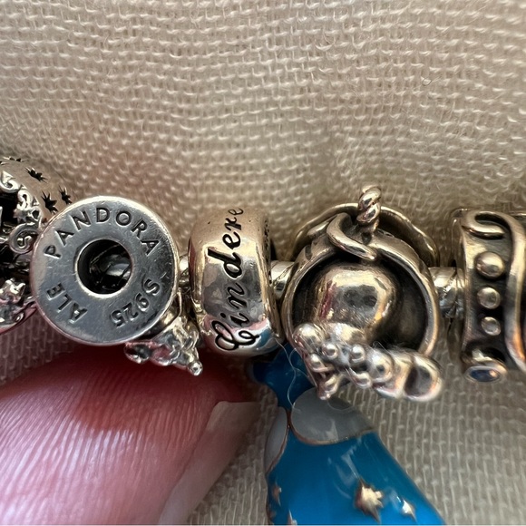 Authentic Pandora Disney Cinderella Bracelet Plus Charms - Picture 10 of 16